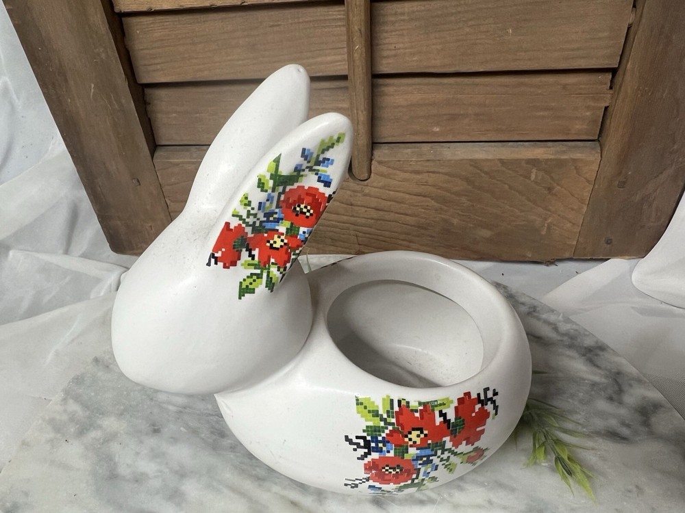 Ceramic Bunny Rabbit Planter Easter Bunny Succulent Planter