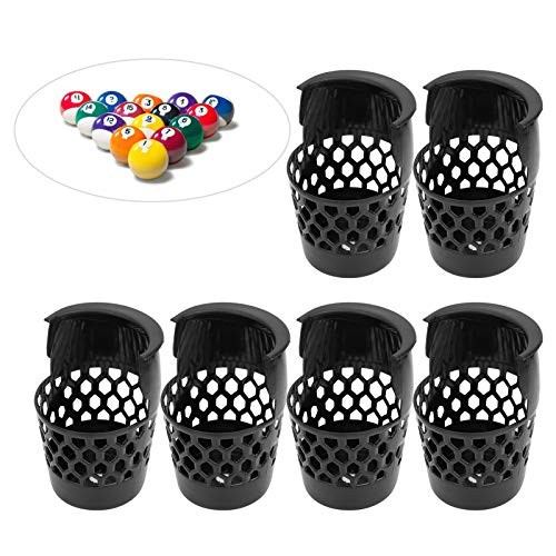Pool Table Pockets, 6PCS Plastic Billiard Pockets, Billiards Pool Accessories