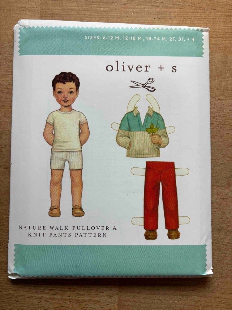 Oliver + S Nature Walk Pullover & Knit Pants Sewing Pattern Uncut 6–24M 2T–4