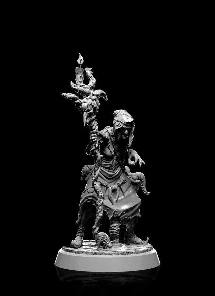DnD Morvina Hag Mini 32mm Scale (unpainted) TTRPG