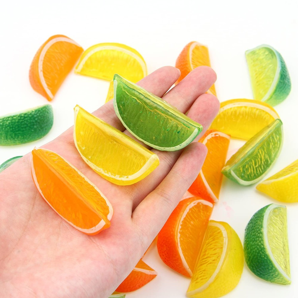 CCINEE 24PCS Artificial Lemon Blocks,Realistic 24pcs Blocks
