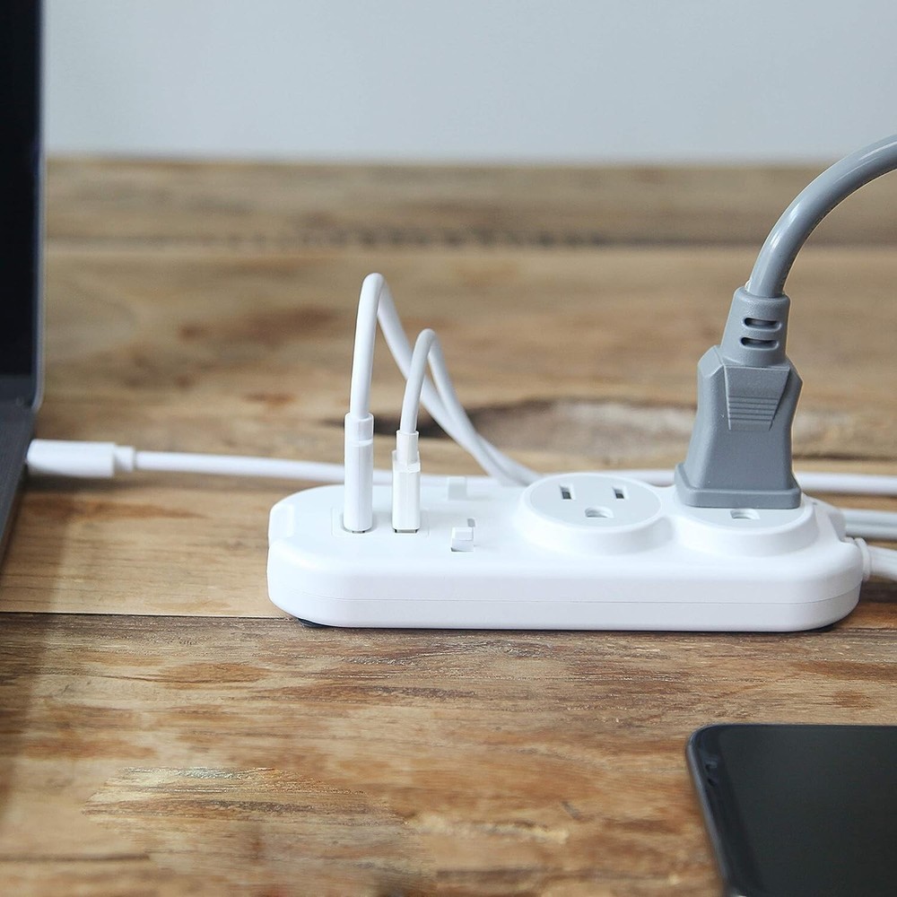 Ceptics Travel Power Strip - Small & Compact Surge Protector