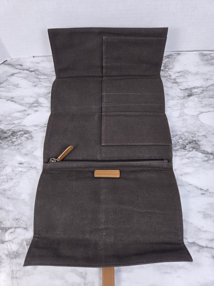 Mark & Graham Becket Canvas/Leather Fold Up Tech Case