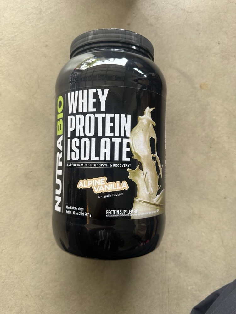 NutraBio Whey Protein Isolate 2lb EXP 11/27