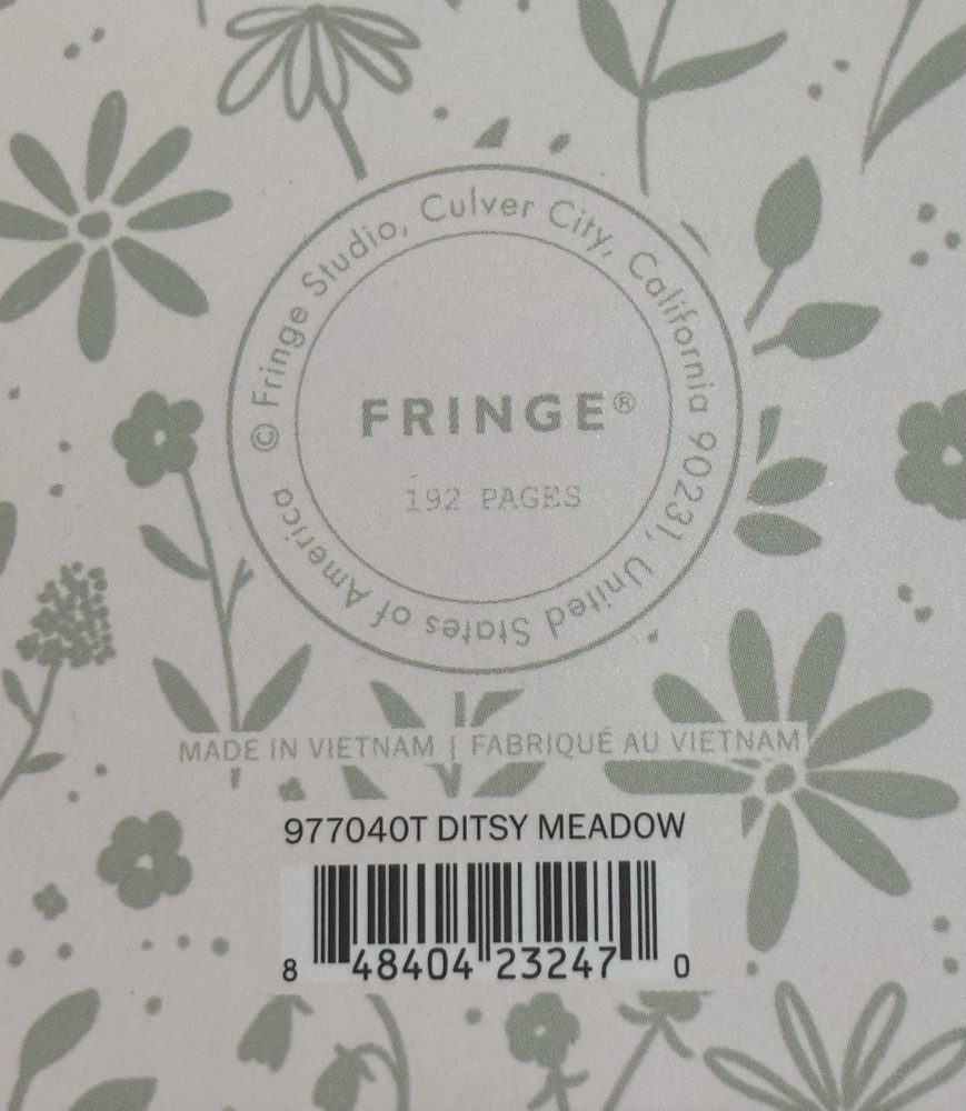 Fringe Studio DITSY MEADOW Journal Spiral Notebook 192 Lined Pages