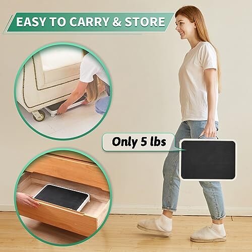 Adjustable Folding One Step Stools for Adults Heavy Duty Metal Step Stool for...