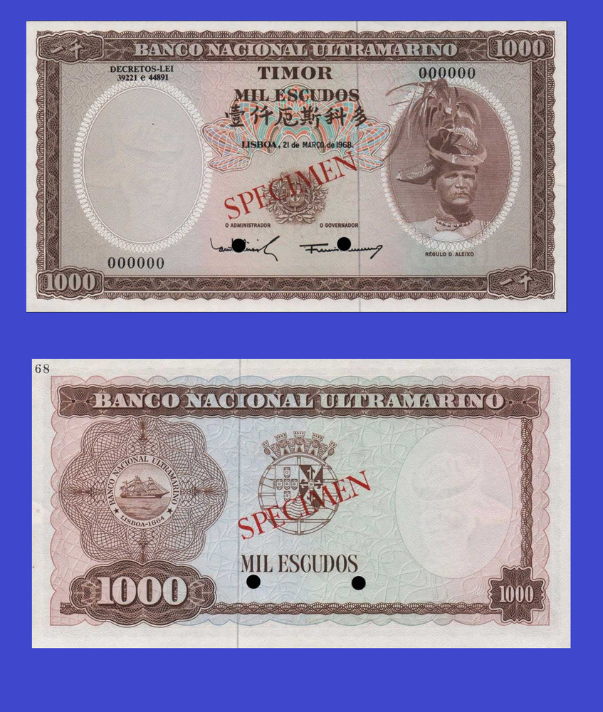 Timor 1000  escudos 1968  /* COPY
