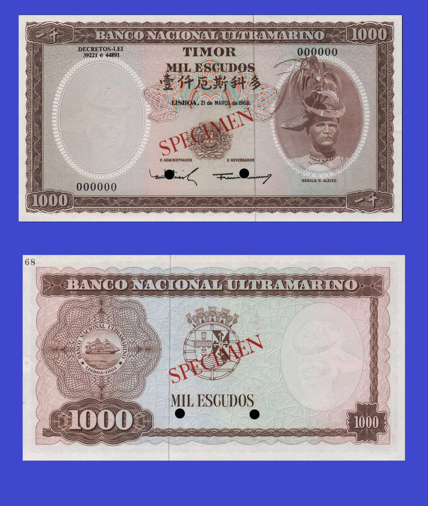 Timor 1000 escudos 1968 /* COPY