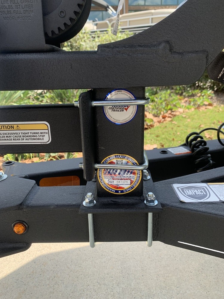 Winch mount triple step boat trailer steps