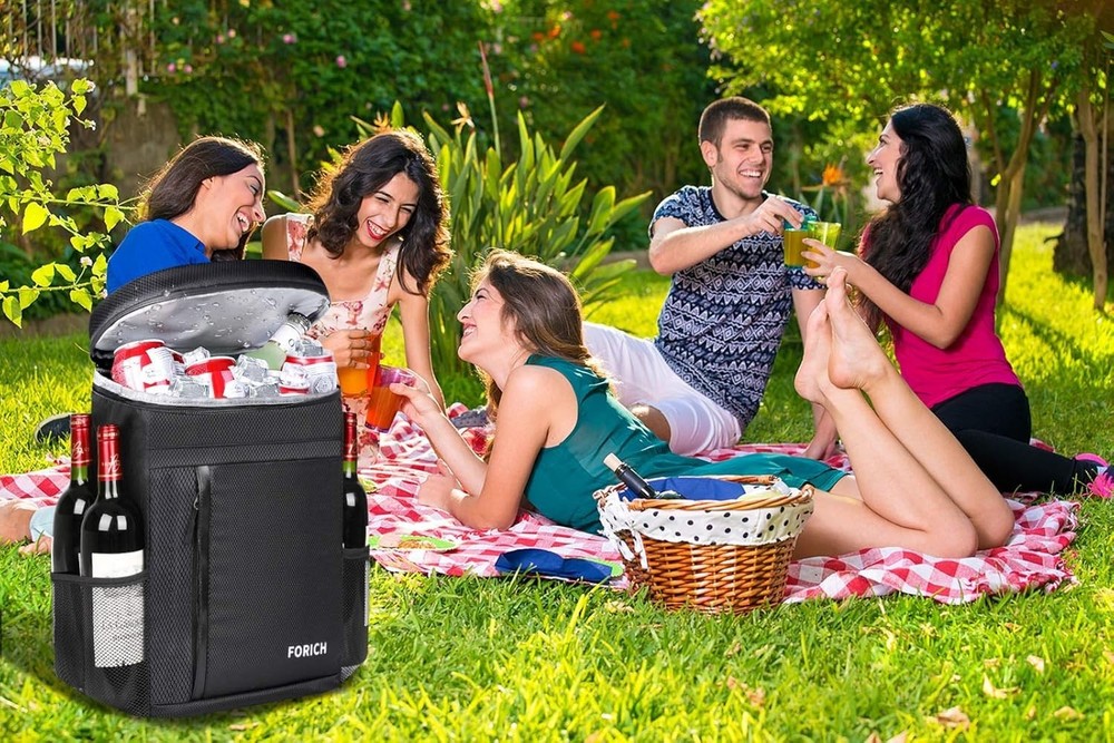 Soft Cooler Backpack Insulated Waterproof Backpack Cooler Bag Leak Proof Port...