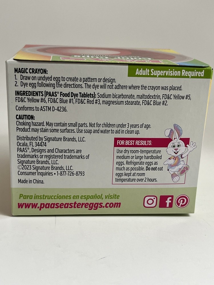 Paas Easter Bundle Egg Coloring Color Dye Kit Plus 3 Egg Dipper Baskets New