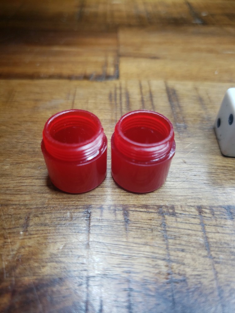 2 RED DIALIGHT Dialco 135 Lens Covers. Vintage.