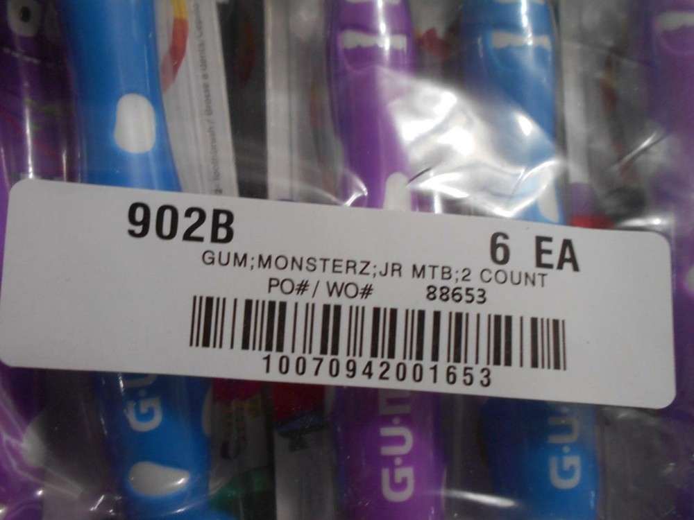 GUM Kids Monsters Toothbrushes - Soft, 6 ct ~