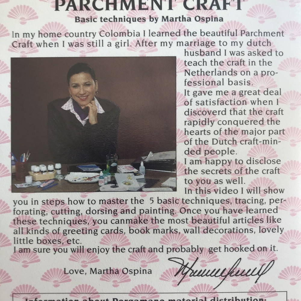 Pergamano Instruction Video Parchment Craft Basic Techniques VHS Tape