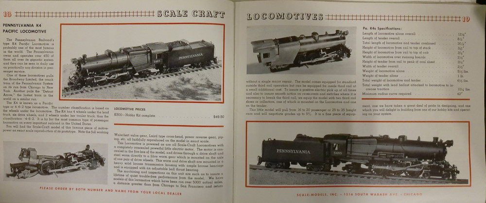 RARE 1937? Scale-Craft Trains Catalog