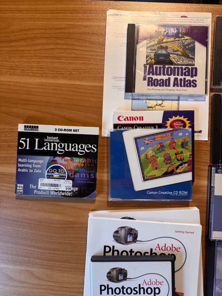 Lot of PC Software, Photoshop Elements, MS Office Windows 95, language, design