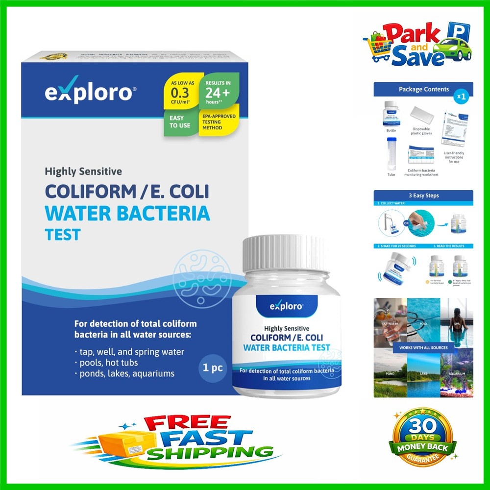 EPA Approved Pool and Drinking Water Testing Kit - Accurate Bacteria Detection