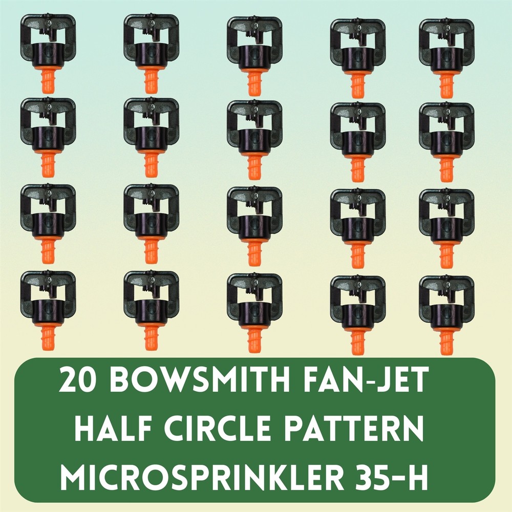 20 Bowsmith Microsprinkler 13-18ft Half Circle Pattern Micro Spray FanJet #35-H