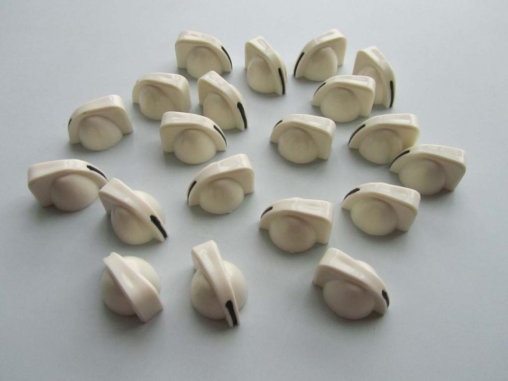 20x Guitar AMP Amplifier Knobs Effect Pedal Knobs Mini Chicken Head Knob White