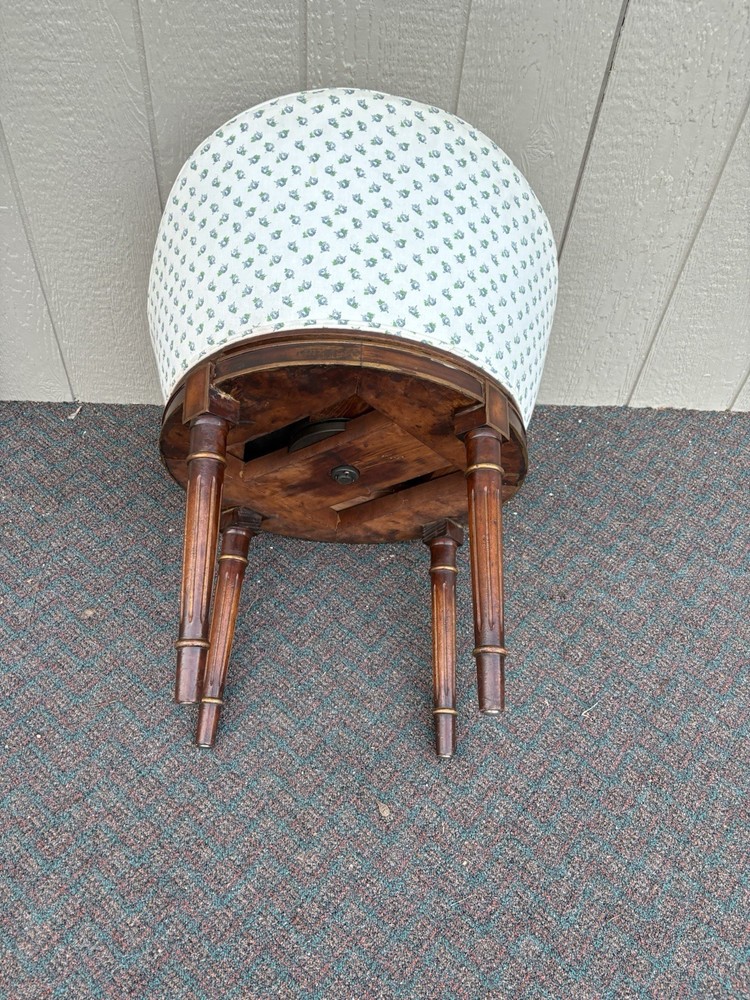 67326 Hepplewhite SWIVEL Vanity Bench Stool Ottoman