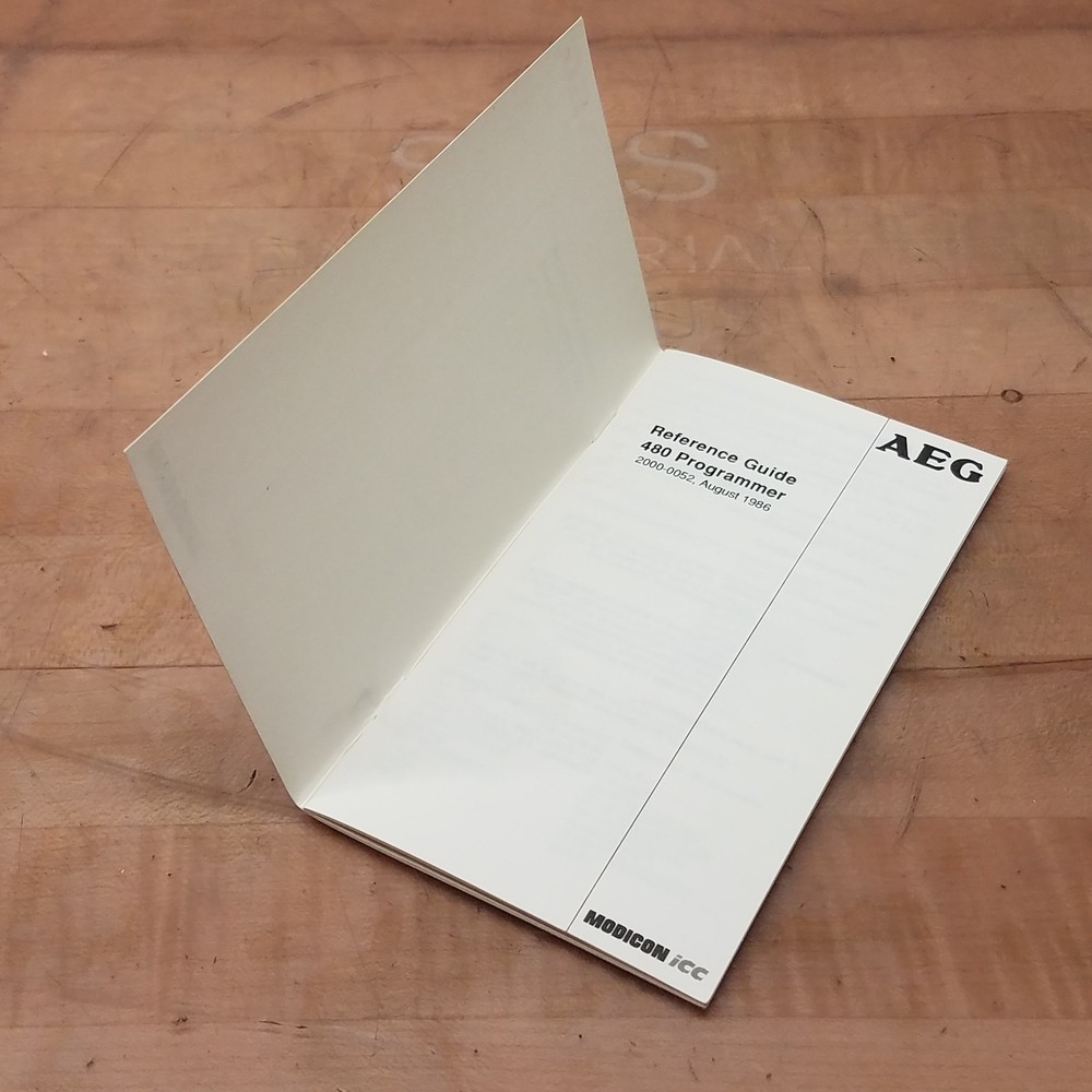 AEG 2000-0052 480 Programmer reference guide, Rev C - USED