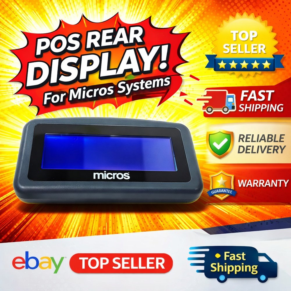 Micros Integrated LCD Rear Display POS System Accessory – Used