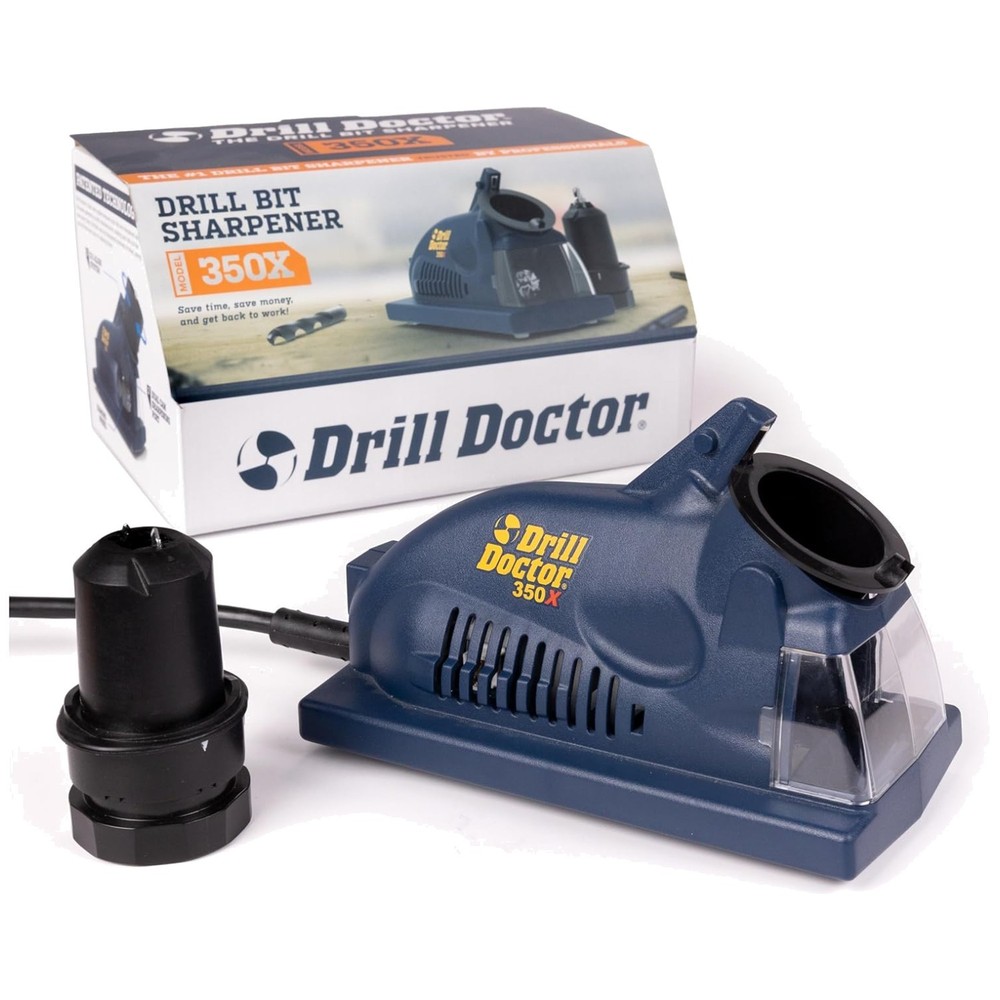 Compact Electric Drill Bit Sharpener - Easy Two-Step Operation for 3/32" to 1/2"