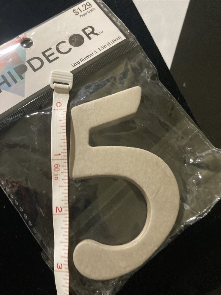 Chipdecor Chip Number 5 - 3.5” (8.89cm)