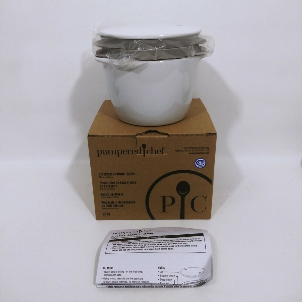 Pampered Chef Breakfast Sandwich Maker 2634 NEW (Open Box)