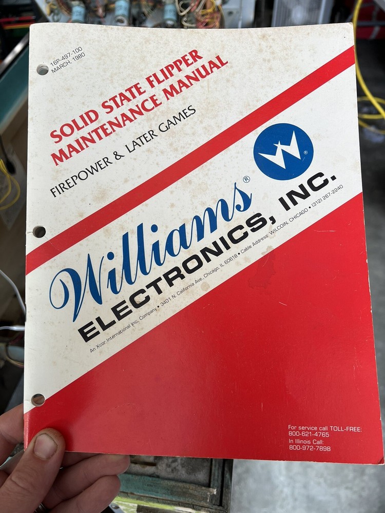Williams Solid State Flipper Pinball Games Maintenance Manual