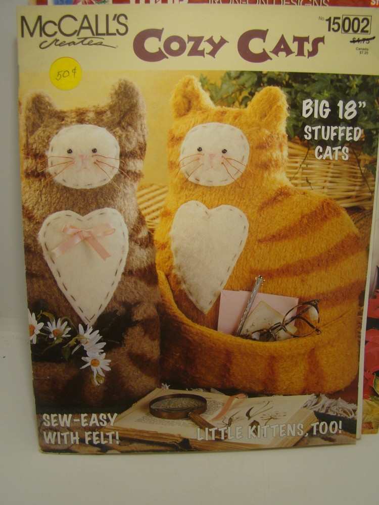 McCall's Crafts Cozy Cats Sewing Pattern
