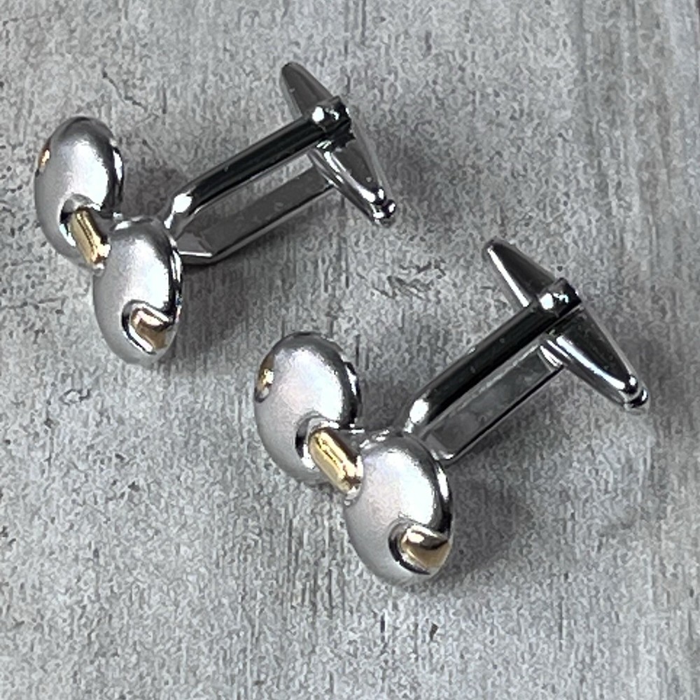Two Tone Gold And Silver Cufflinks