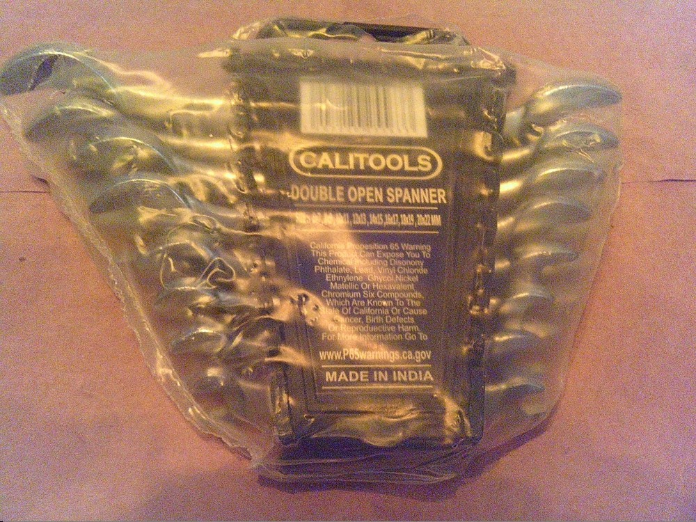 Calitools 8 Piece Metric Open End Wrench Set