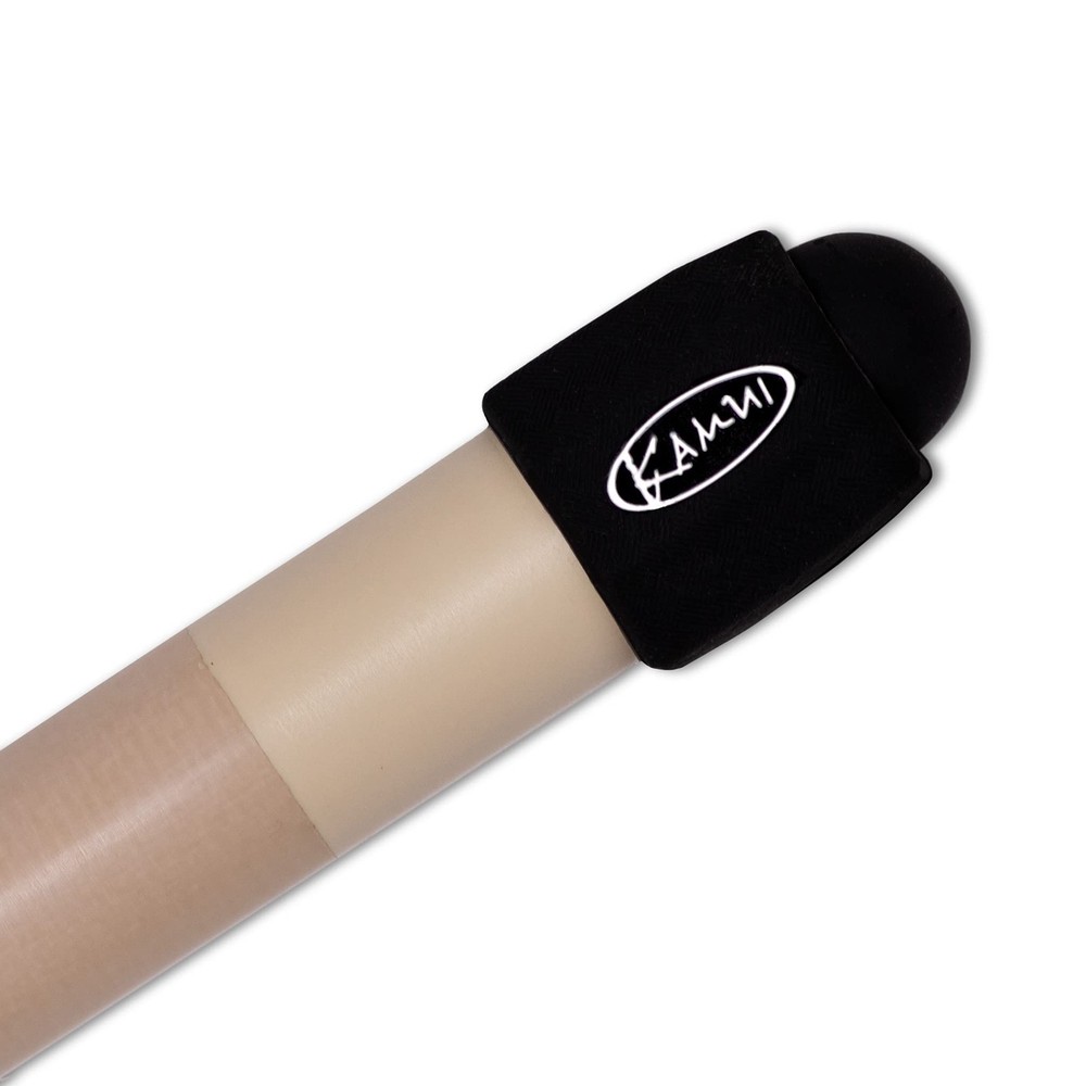 KAMUI Billiard Cue Tip Protector 2-Pack Leather Burnisher (Black)