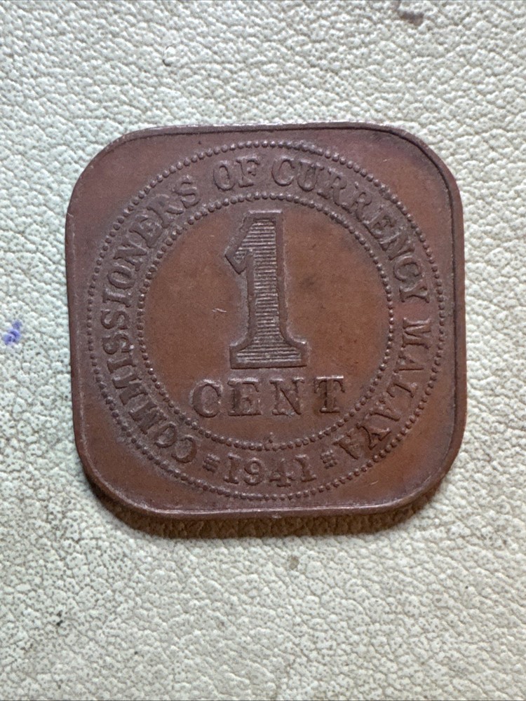 1941 Malaya Cent KM 2 George VI