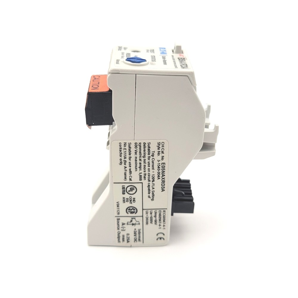 Eaton E05NAXRD3A IEC Solid State Overload Relay Size A, 2.8-9.0A, 24VDC, 3-Pole