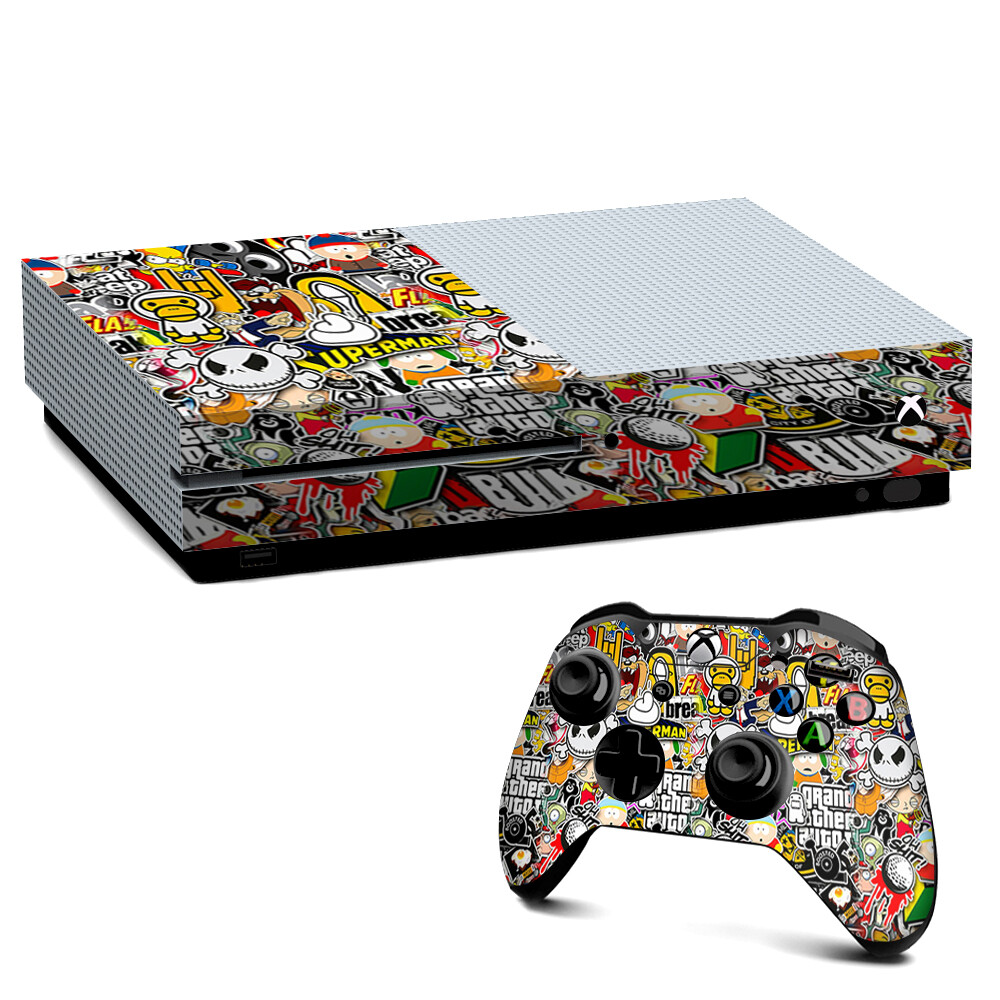 Xbox One S Console Skins Decal Wrap ONLY Sticker Slap