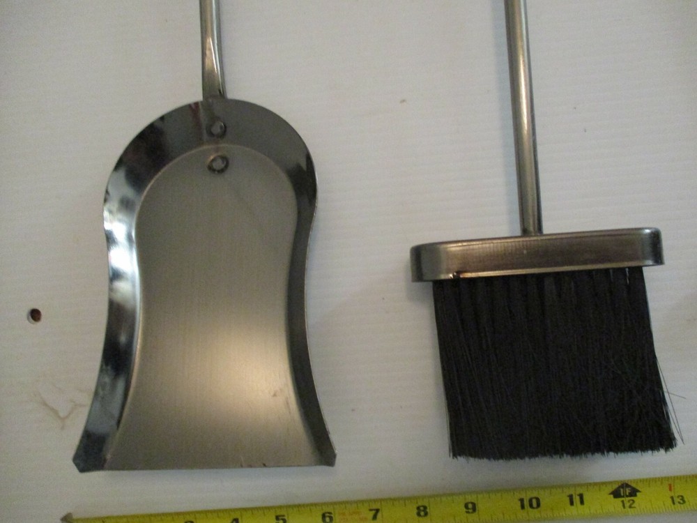 Heavy Metal Fire Place Fireplace Tool Set - 4 Pieces & Stand