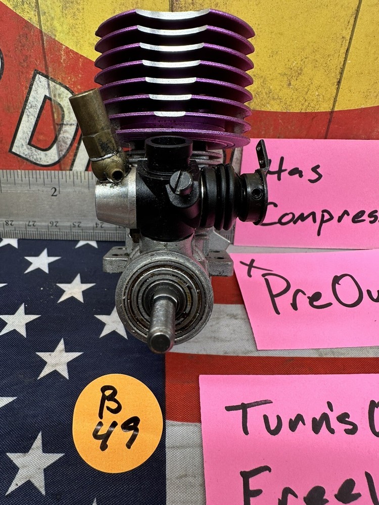 VINTAGE VX 18 Nitro Engine W/Carburetor-PreOwned-Has Compression-Turns Over Free
