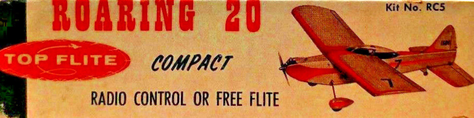 Rare ROARING 20 PLAN + CONSTRUCTION ARTICLE forTake-Along RC Article Model Plane