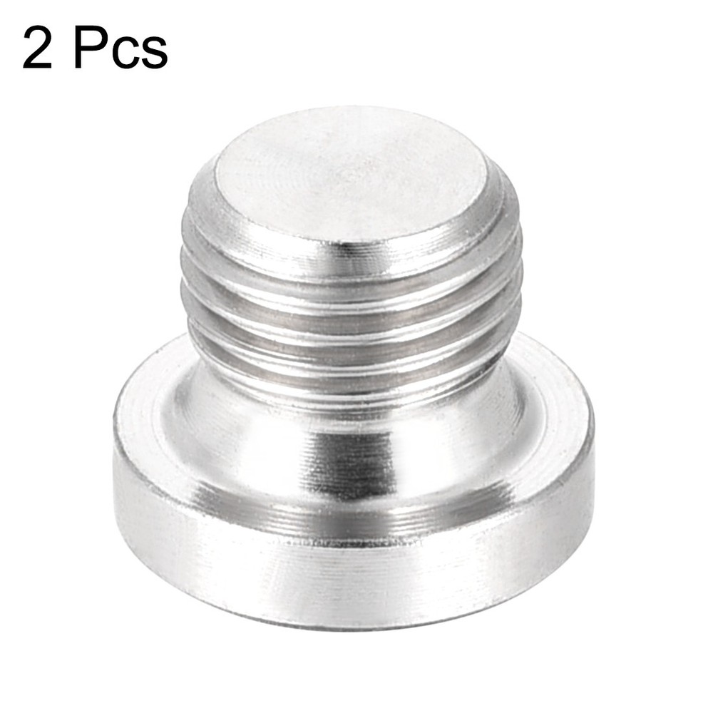 Countersunk Plug Hex Head Socket M10 x 1 Male Stainless Steel Pipe Fitting 2Pcs