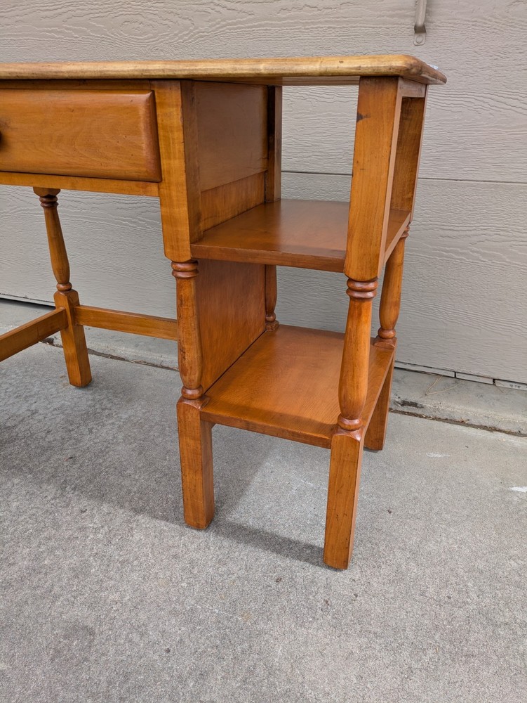 Vintage Rustic Country Colonial Solid Maple Wood Writing Desk Table Shaker