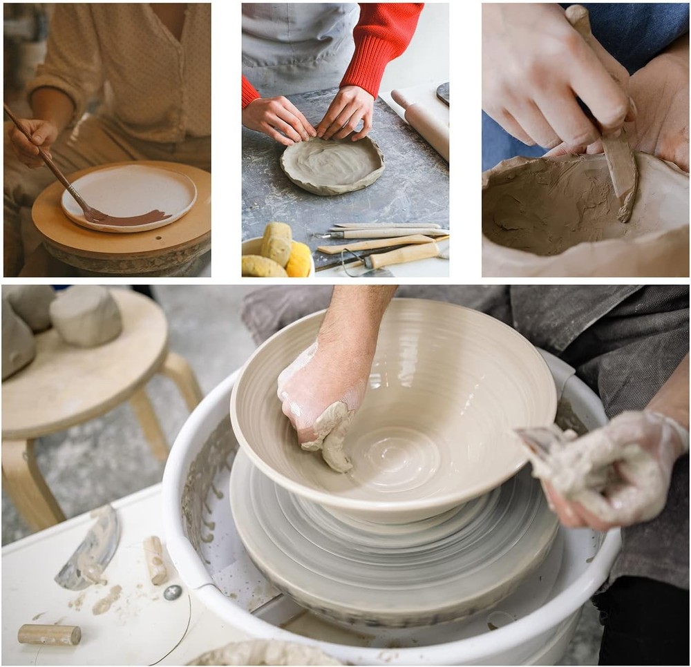 Natural Air-Dry Modeling Clay - Pottery Sculpting Tool Set ...