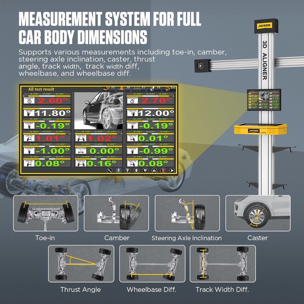 3D Wheel Alignment Machine Tire Aligner 4 Wheel Alignment System Fully Automatic