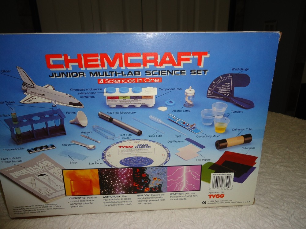 VINTAGE 1992 TYCO CHEMCRAFT JUNIOR MULTI-LAB SCIENCE SET (new) ^