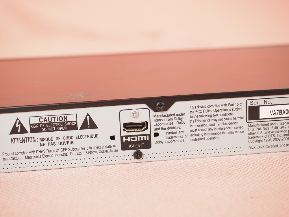 Panasonic DVD Player DVD-S53 Tested & Working No Remote