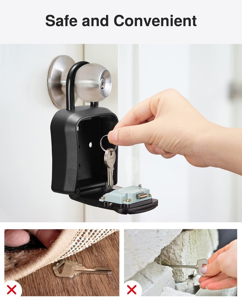 Key Lock Box Portable Combination Wall Mounted Storage Box