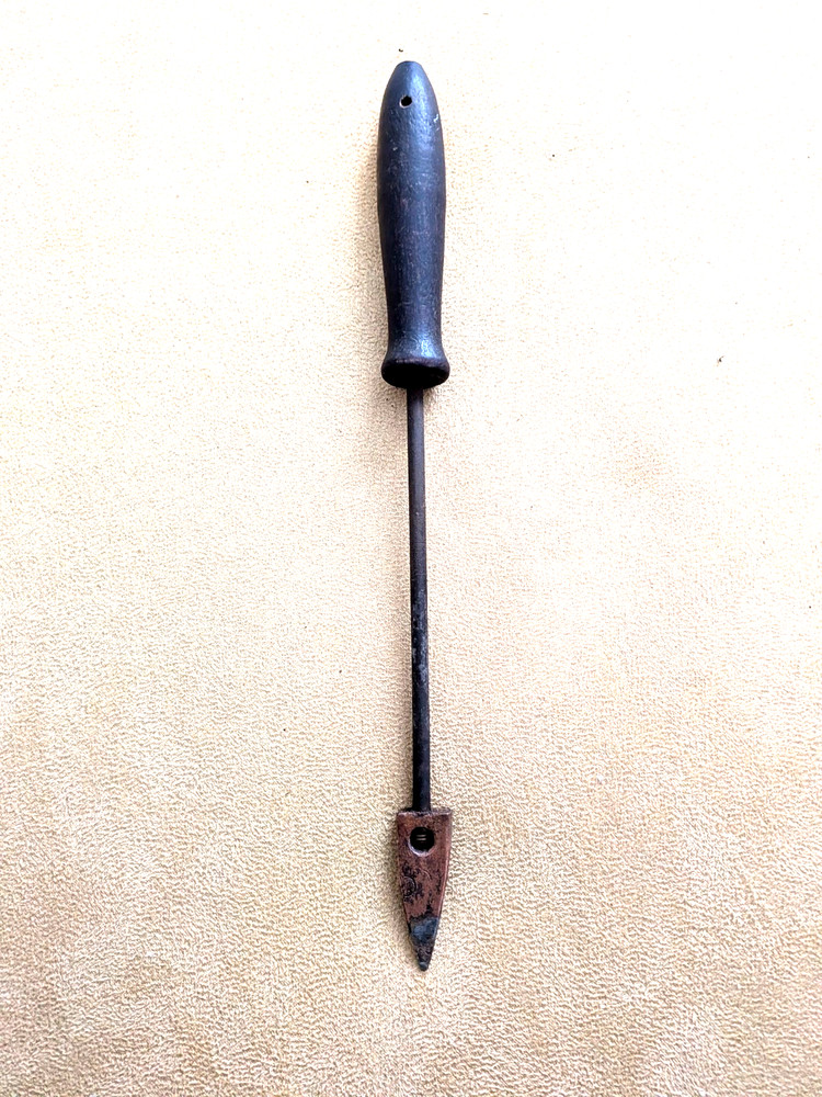 Vintage 10” Soldering Iron With Wood Handle