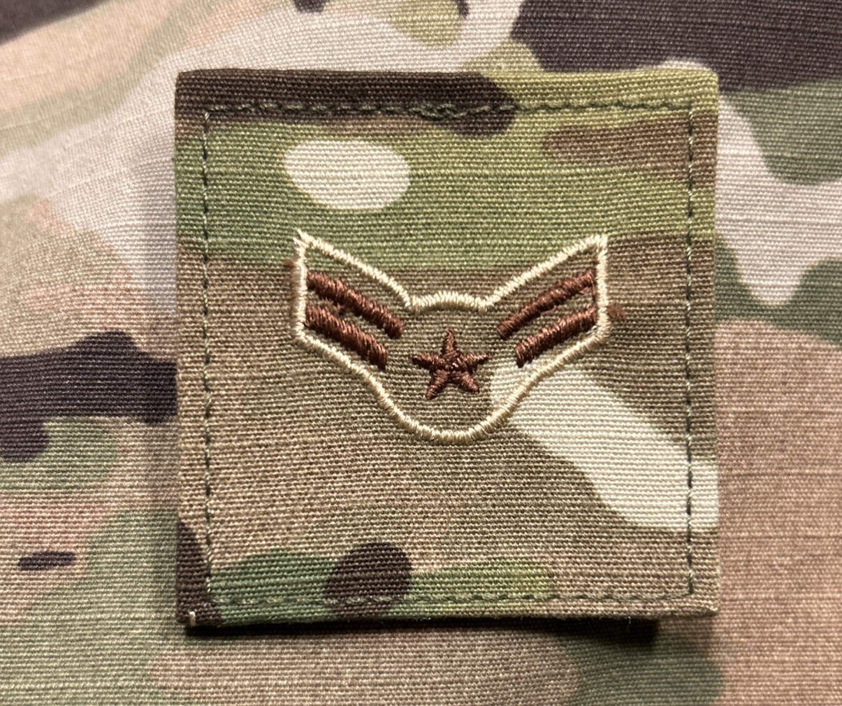 US Air Force A1C/E3 Rank OCP w/ Hook Airman First Class USAF