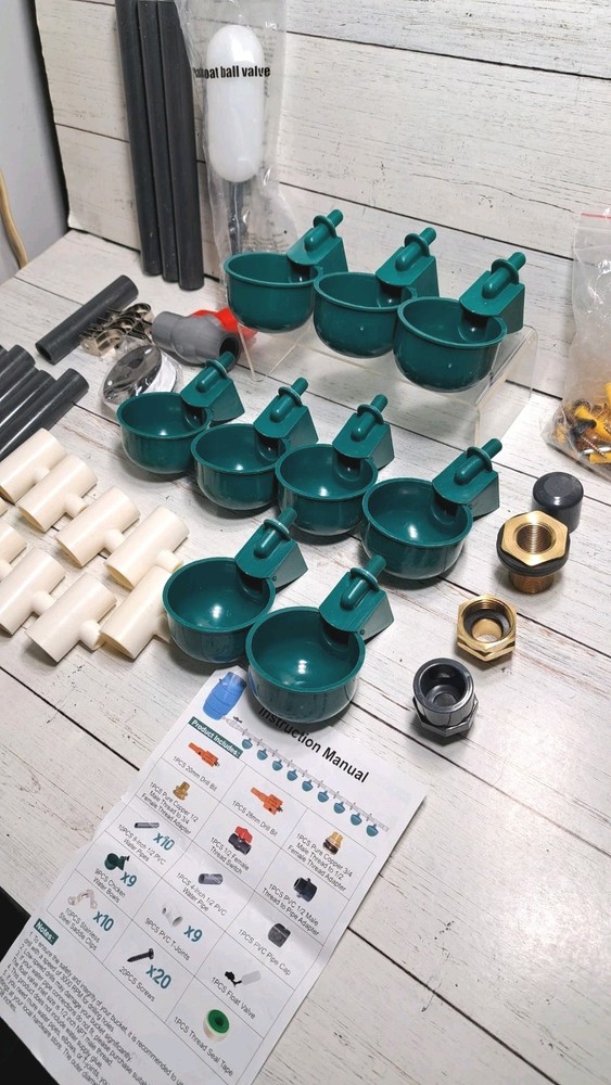 Automatic Chicken Waterer System for Continuous Fresh Water, DIY Chicken...